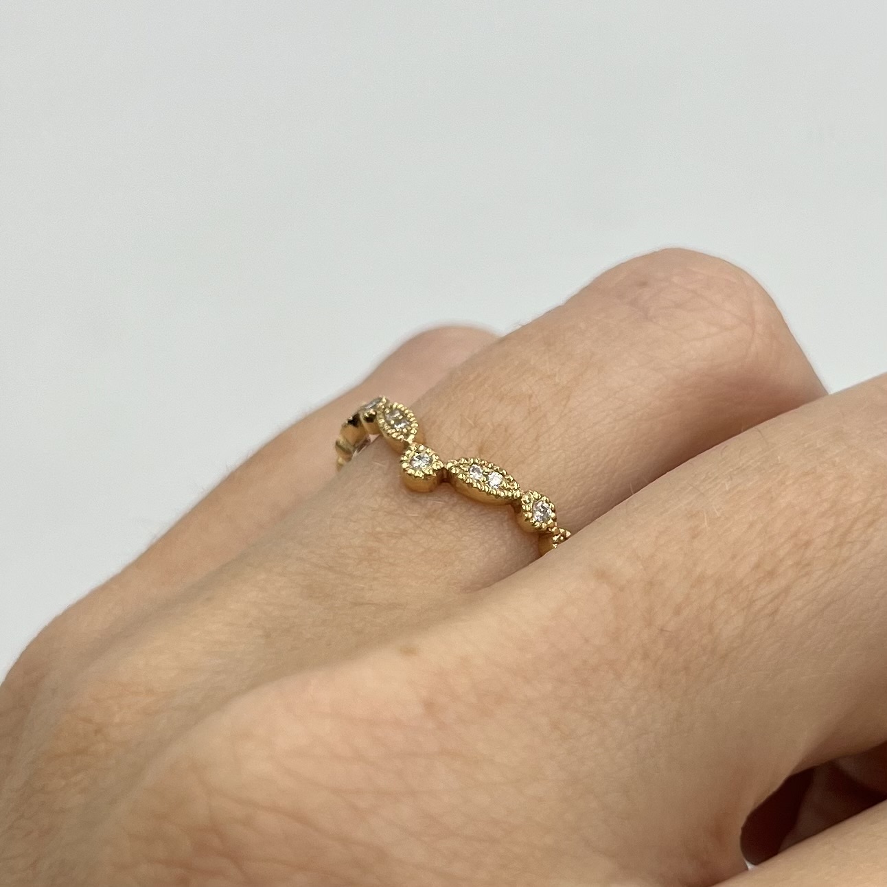 Ring Maja handgjord diamanter guld 18 karat