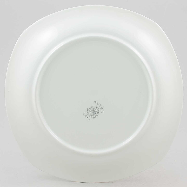 Helmer Ringström (Ruter 1957) Four Plates with Green Diamonds Decor 23 cm