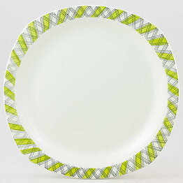 Helmer Ringström (Ruter 1957) Four Plates with Green Diamonds Decor 23 cm