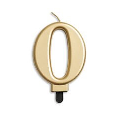 Tårtljus Metallic Guld 0-9