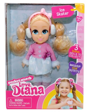 Love Diana S2 15 cm Docka, Ice Skater