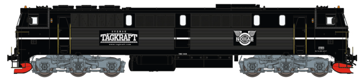 Diesellok Tågkraft TMZ 1418 (AC m ljud) - 2