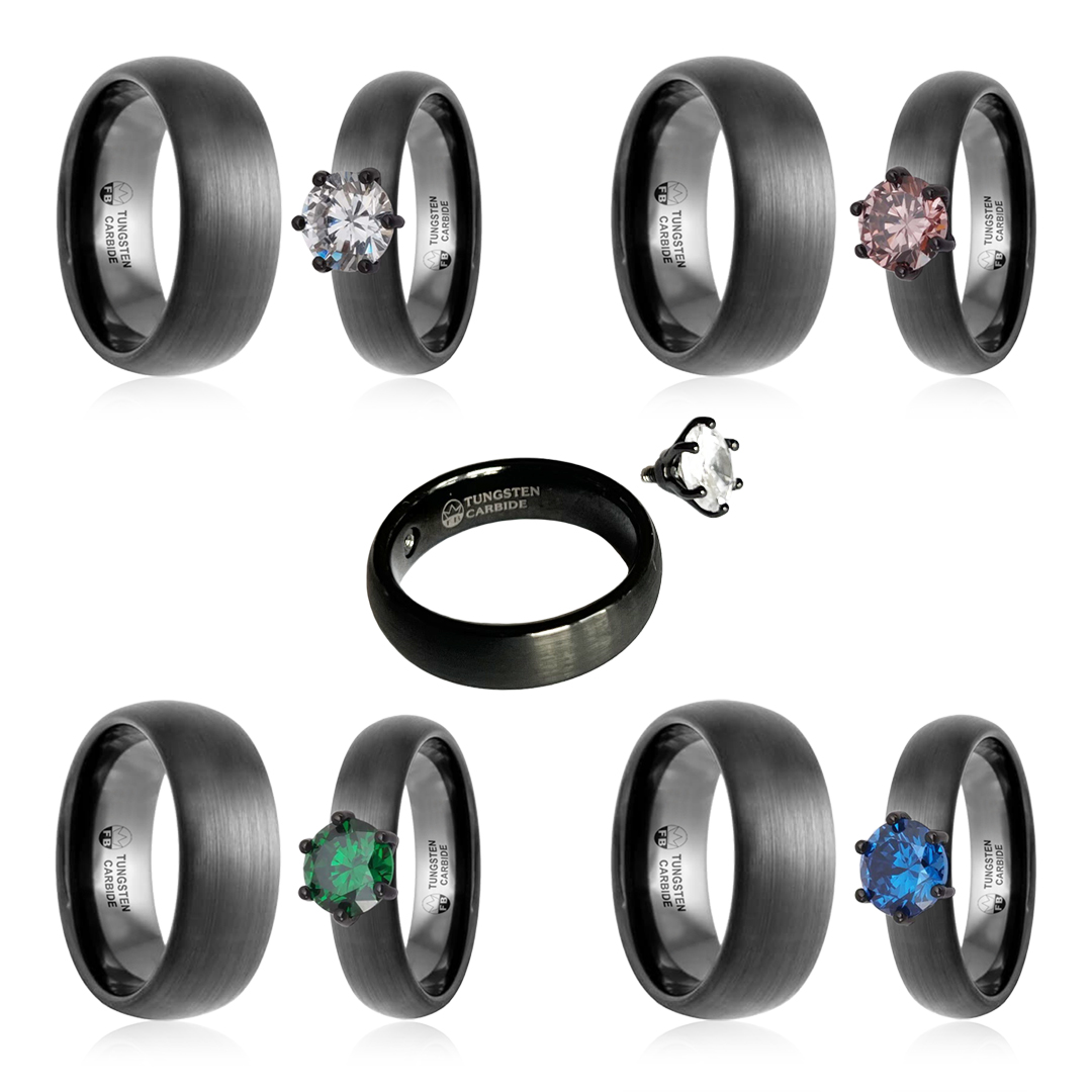 Ring - Twilight Evolve - Matte Black Interchangeable Stone - 7