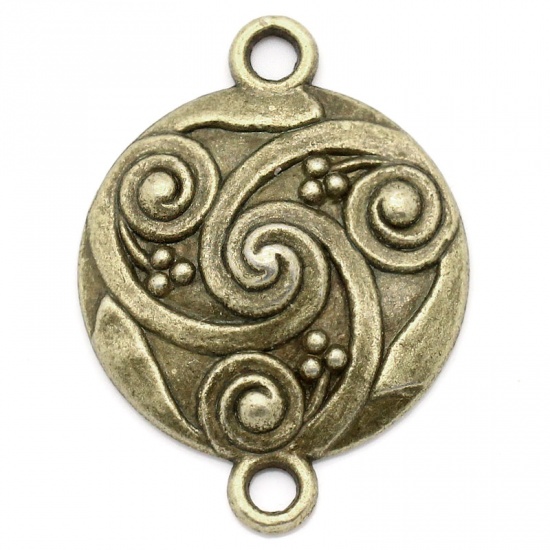 Connector i brons, Rund mönstrad