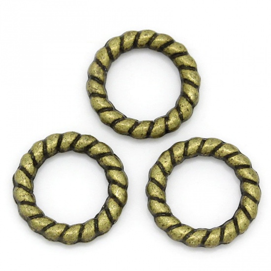  connector bronze pattern ring solid - 2