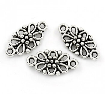 Connector i silver,  Blomma