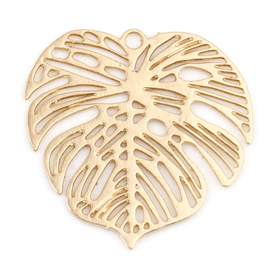 Charm   Leaf monstera KC Gold filigree