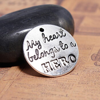 Charm  "My heart belongs to a HERO"