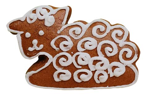 Pepparkaksform Hund Får Liggande - 2