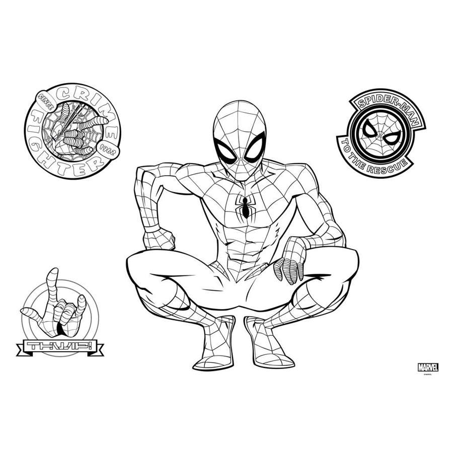 Spiderman Marvel Målarbok med Klistermärken - 5