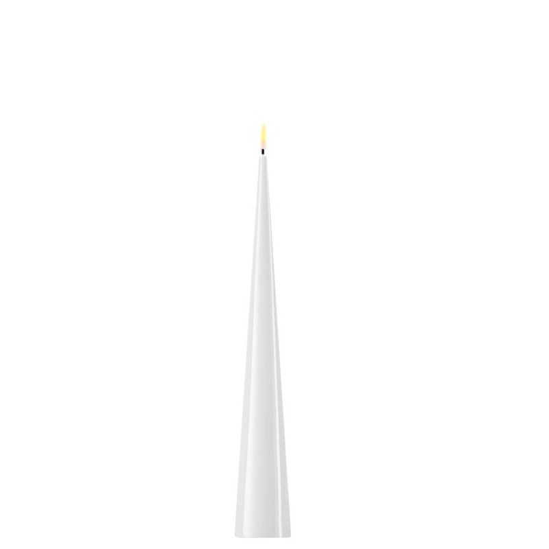 Ledljus / Konformade/ Vit H: 28cm