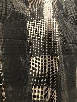 Svart Broderad Organza STUVAR