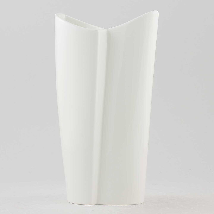 Pauli Partanen (Arabia 1980s) White Modern Vase 20 cm