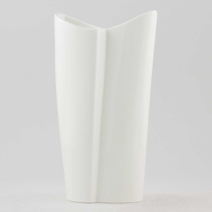 Pauli Partanen (Arabia 1980s) White Modern Vase 20 cm