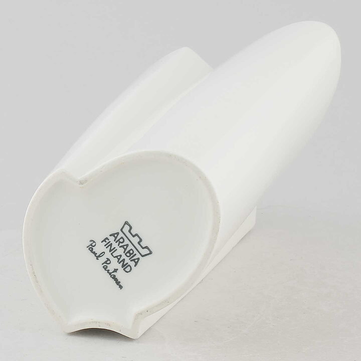 Pauli Partanen (Arabia 1980s) White Modern Vase 20 cm