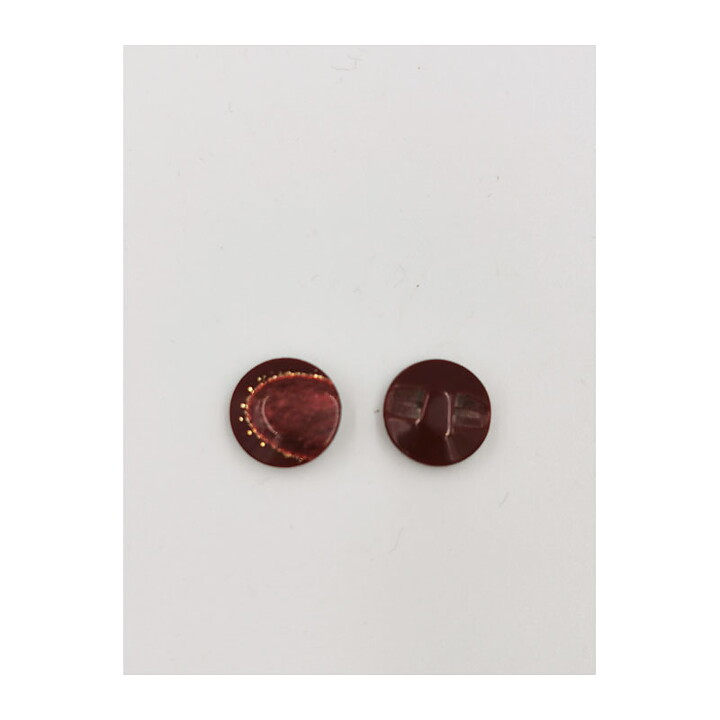 Vintage Buttons - Lilac & Brown 15 mm