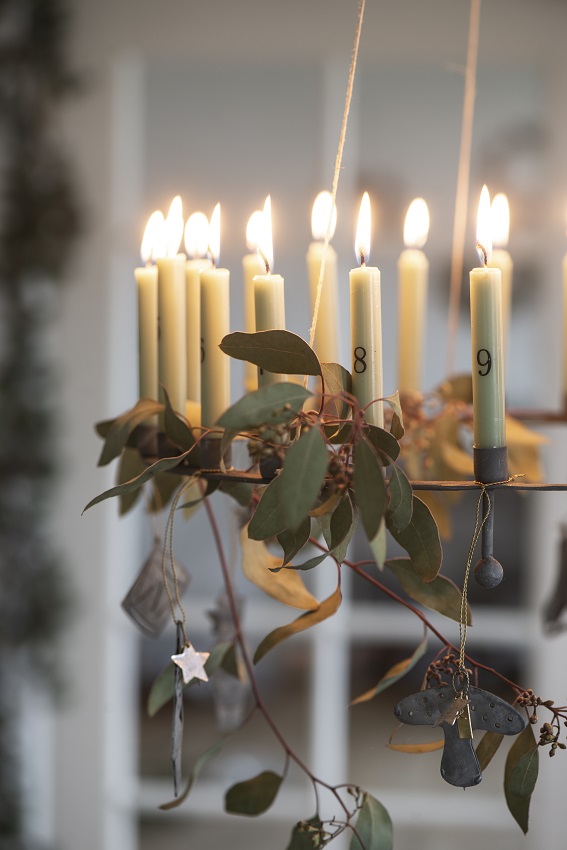Number candles - Calendar candles - Christmas tree candles 1-24 - Green - 4