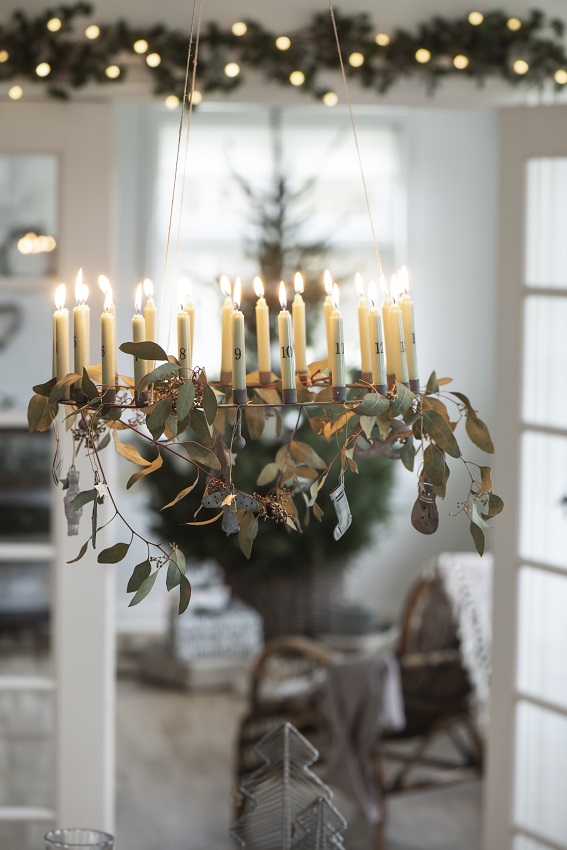 Number candles - Calendar candles - Christmas tree candles 1-24 - Green - 10