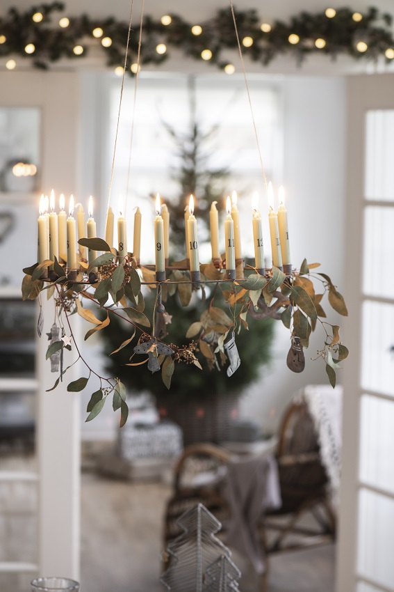 Number candles - Calendar candles - Christmas tree candles 1-24 - Green - 2