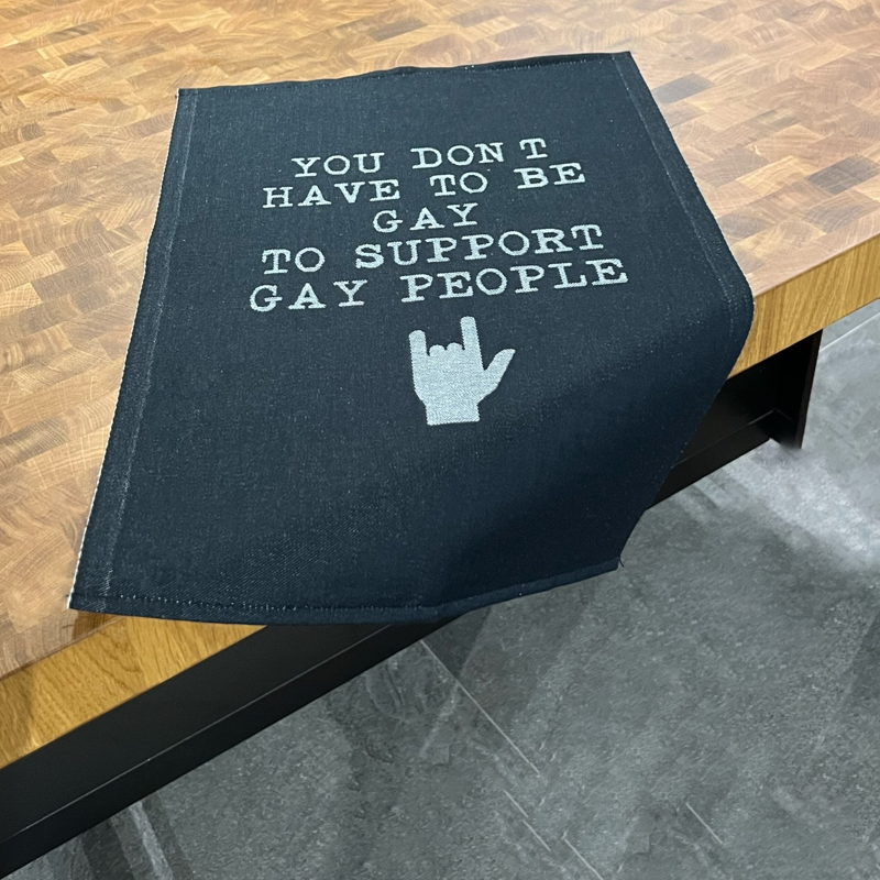 You don't have to be gay ... Küchentuch aus flachs  - 4