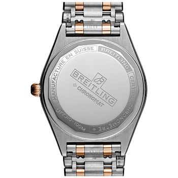 U77310591A2U1 Breitling Chronomat 32  stål och 18 K roséguld pärlemor diamant bezel