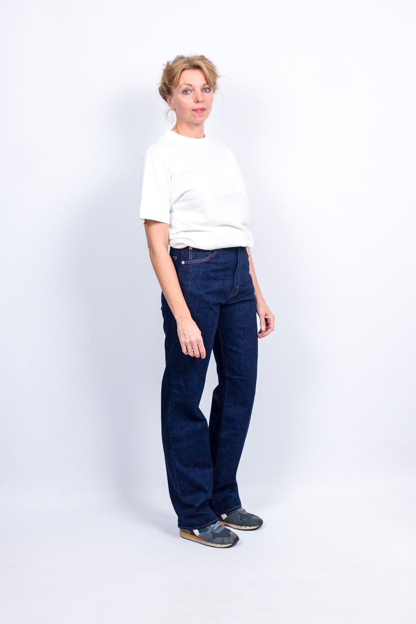 Norma 50's Selvedge High-Waisted Straight-Leg Jeans by TCB