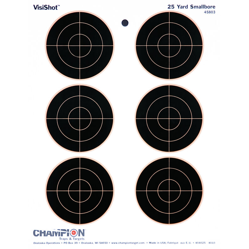 CHAMPION TARGETS, VISISHOT 6, 3" BULLS 