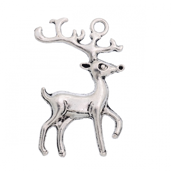 Berlock - Christmas reindeer, silver