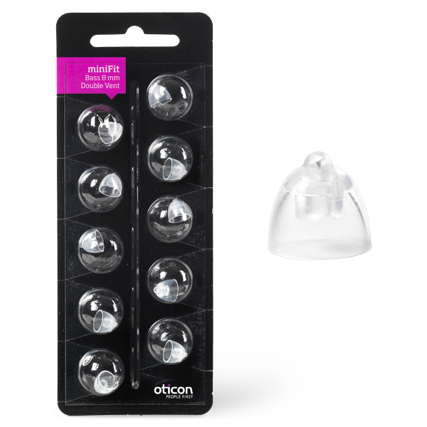 Oticon Bass Double Vent MiniFit 8 MM