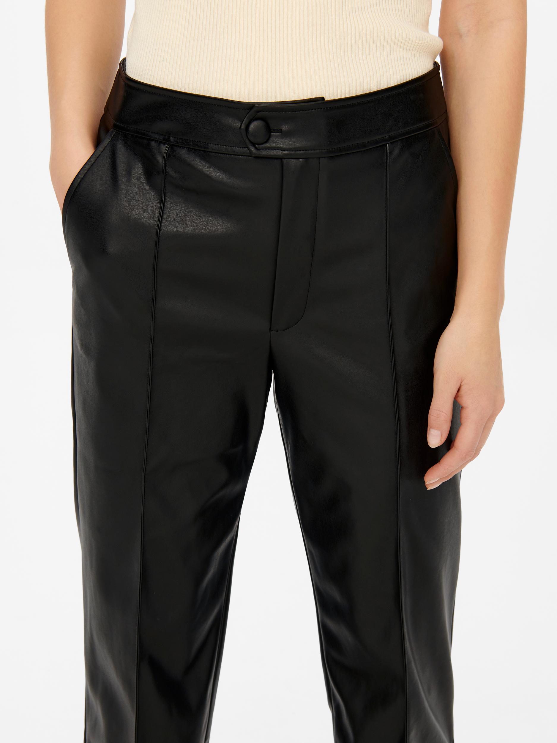 Jacqueline de Yong - Rex Faux Leather Pant Black - 5