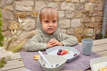 Lässig Spoon Set 4 pcs Geo Grey/Blue