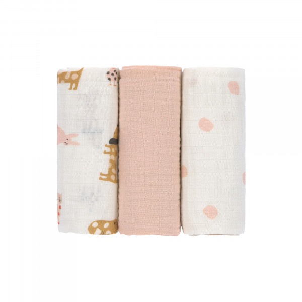Lässig Swaddle & Burp Blanket M - Little Mateys Spicy Orange