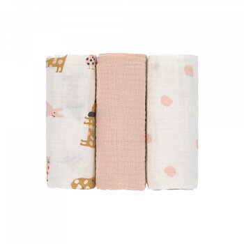 Lässig Swaddle & Burp Blanket M - Little Mateys Spicy Orange