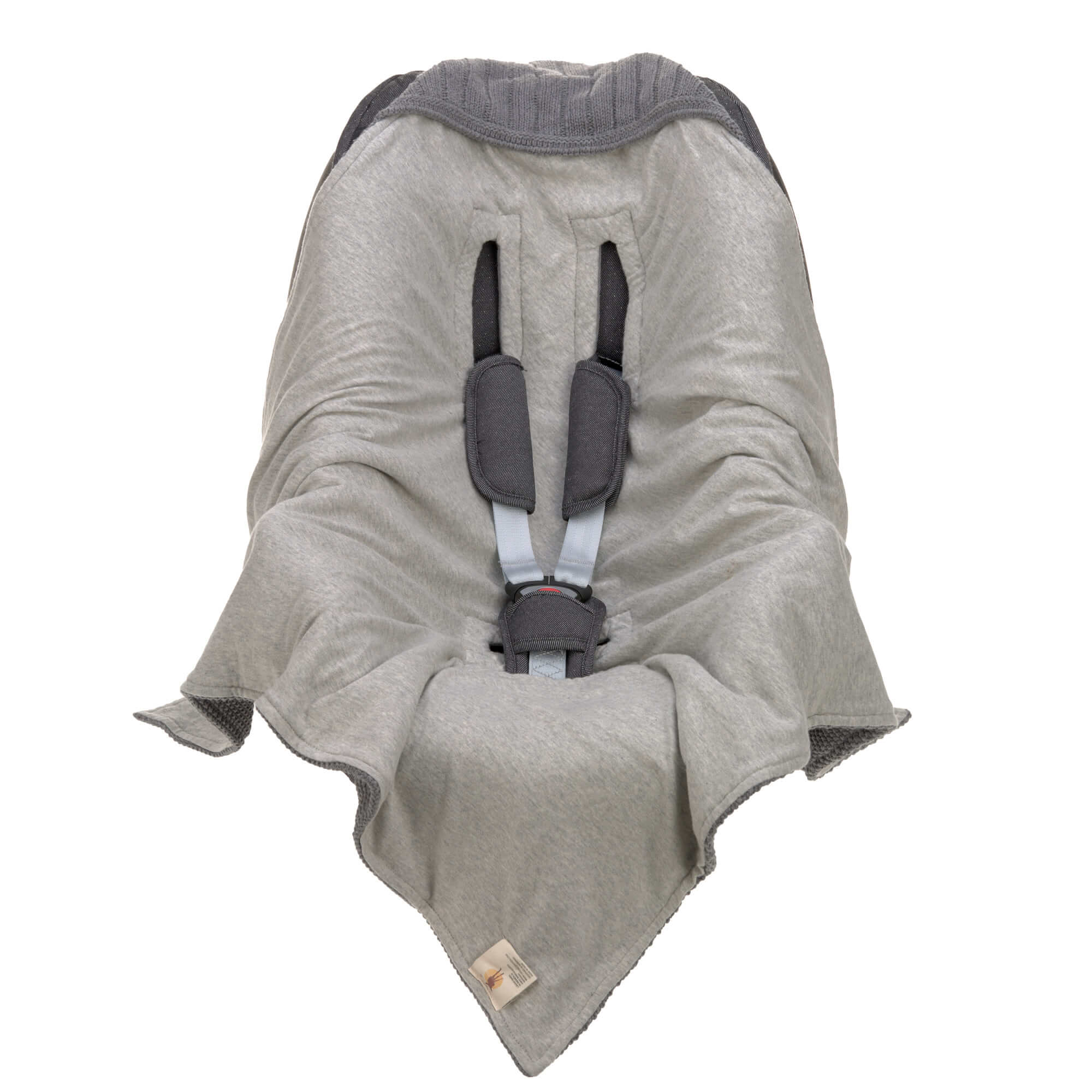 Lässig Knitted Blanket GOTS for Baby Seat Anthracite - 4