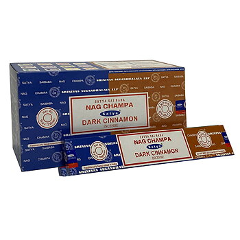  Satya Nag Champa/  Dark Cinnamon combo Rökelse paket - 16gm
