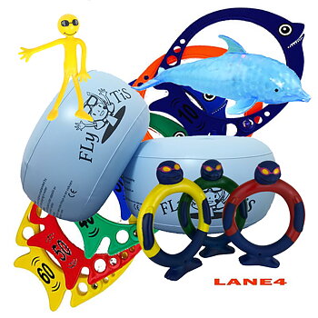 Diving toys package with arm sponges