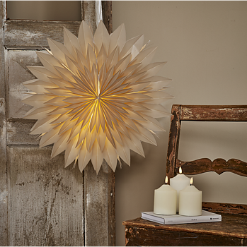 STAR TRADING Pappersstjärna Dis Beige 50 cm