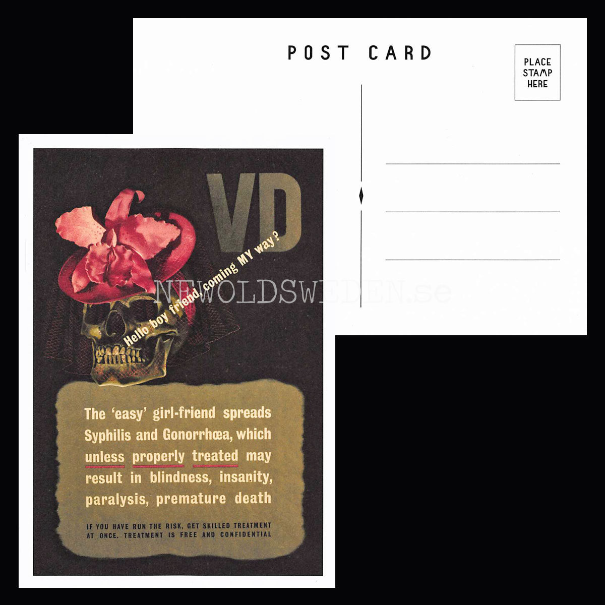 VINTAGE POSTCARDS 1943-44 - GRAPHIC WARNINGS - 2