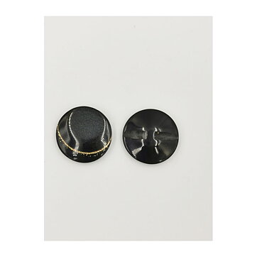 Vintage Buttons - Black 28 mm