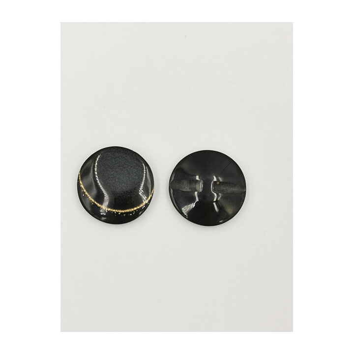 Vintage Buttons - Black 28 mm