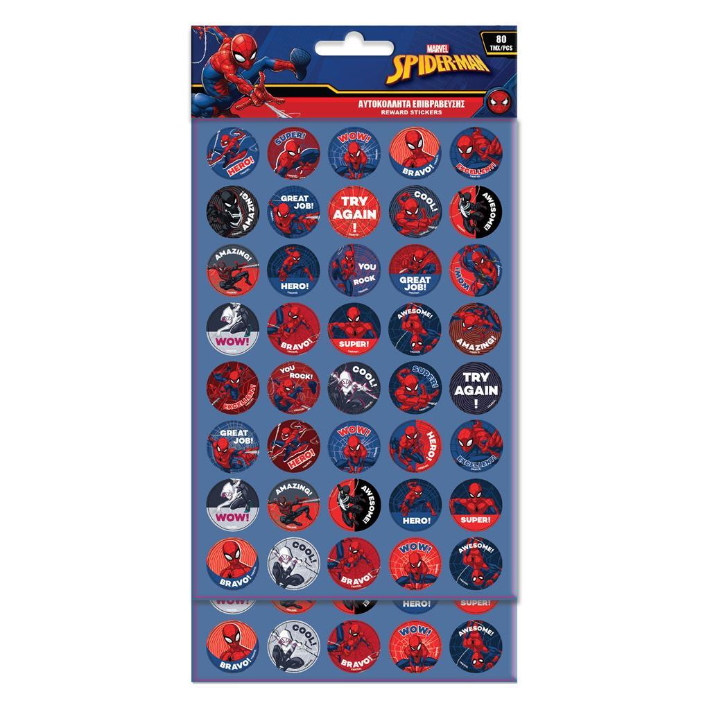 Spiderman Marvel Klistermärke 80 st