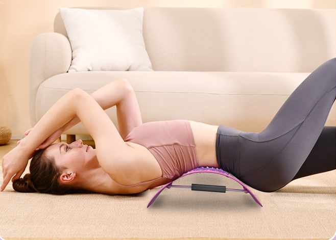 Back Stretcher and Lumbar support - Adjustable Blue - 10
