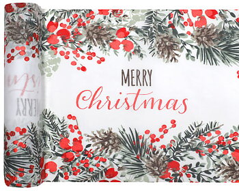 Bordslöpare Merry Christmas Röd 