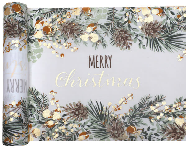 Bordslöpare Merry Christmas Guld 