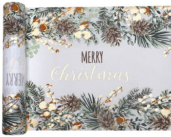 Bordslöpare Merry Christmas Guld 