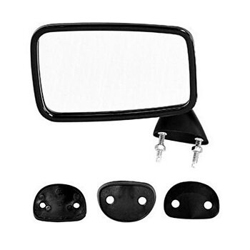 Backspegel stål SVART VÄNSTER Ford Cortina/Escort/Taunus mfl (REPRO)