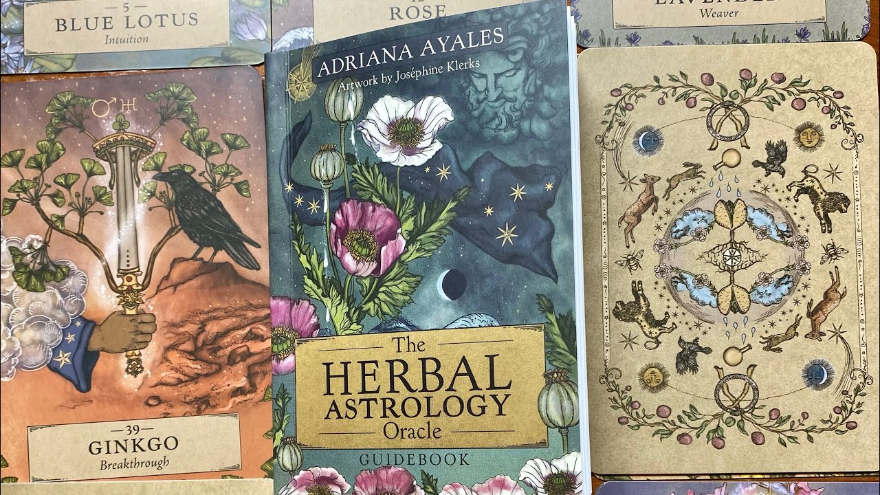 The Herbal Astrology Oracle : A 55-Card Deck and Guidebook By Adriana Ayales - 4