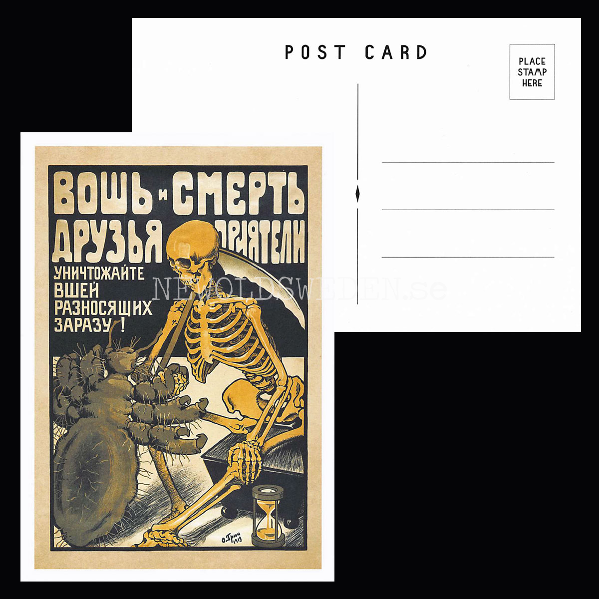 VINTAGE POSTCARDS 1919 - GRAPHIC WARNINGS - 2