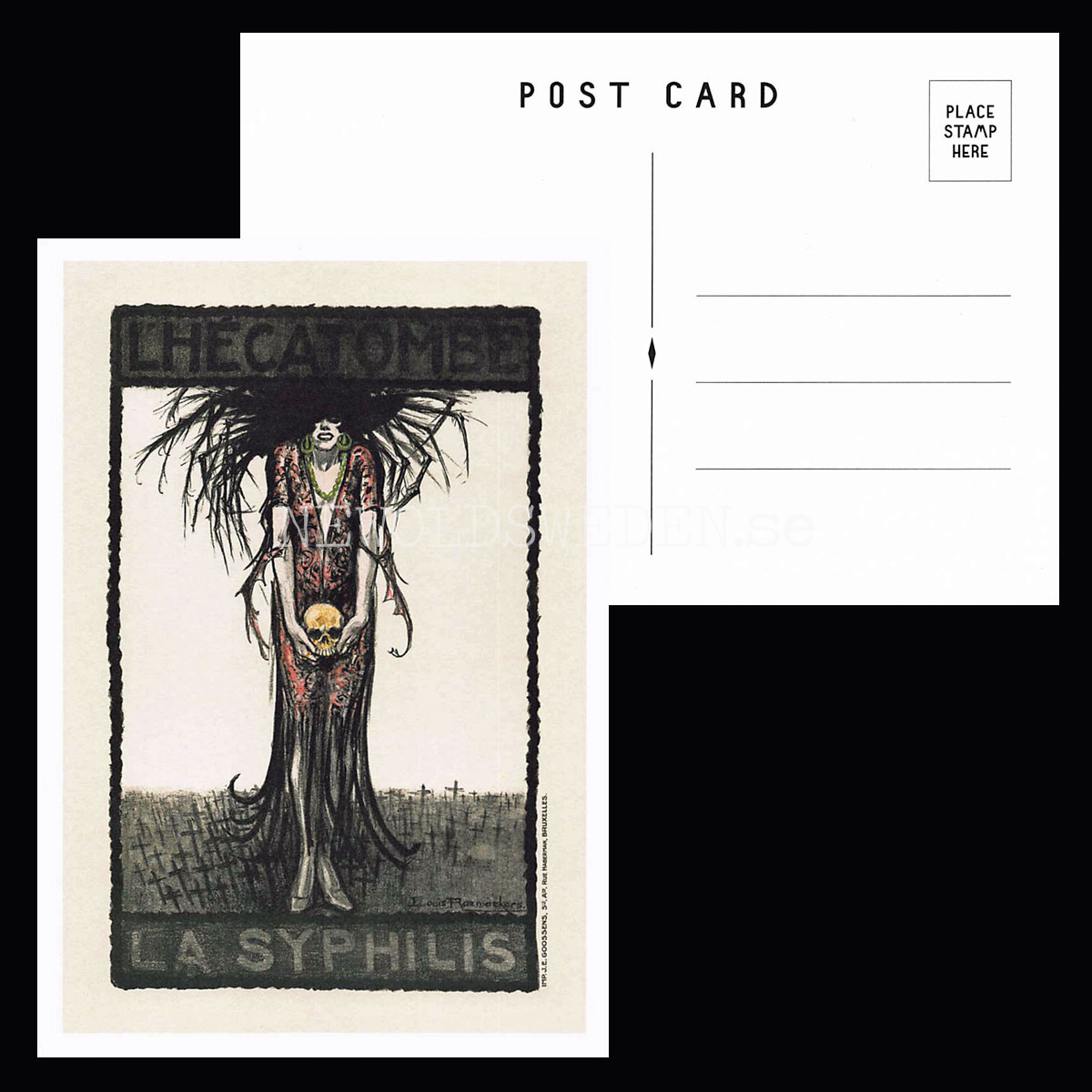 VINTAGE POSTCARDS 1923 - GRAPHIC WARNINGS - 2