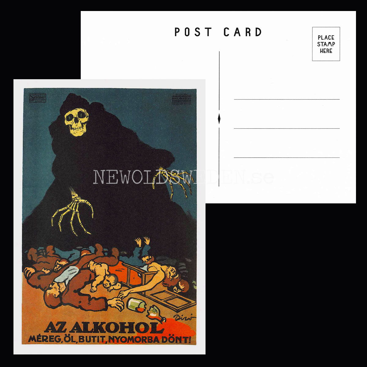 VINTAGE POSTCARDS 20th century - GRAPHIC WARNINGS - 2